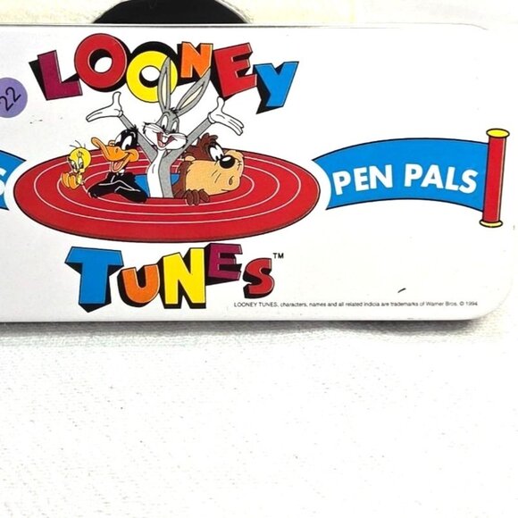 Vintage Looney Tunes Stylus Pen Pals Tin Case With Tweety Pen 1994 - Picture 7 of 8
